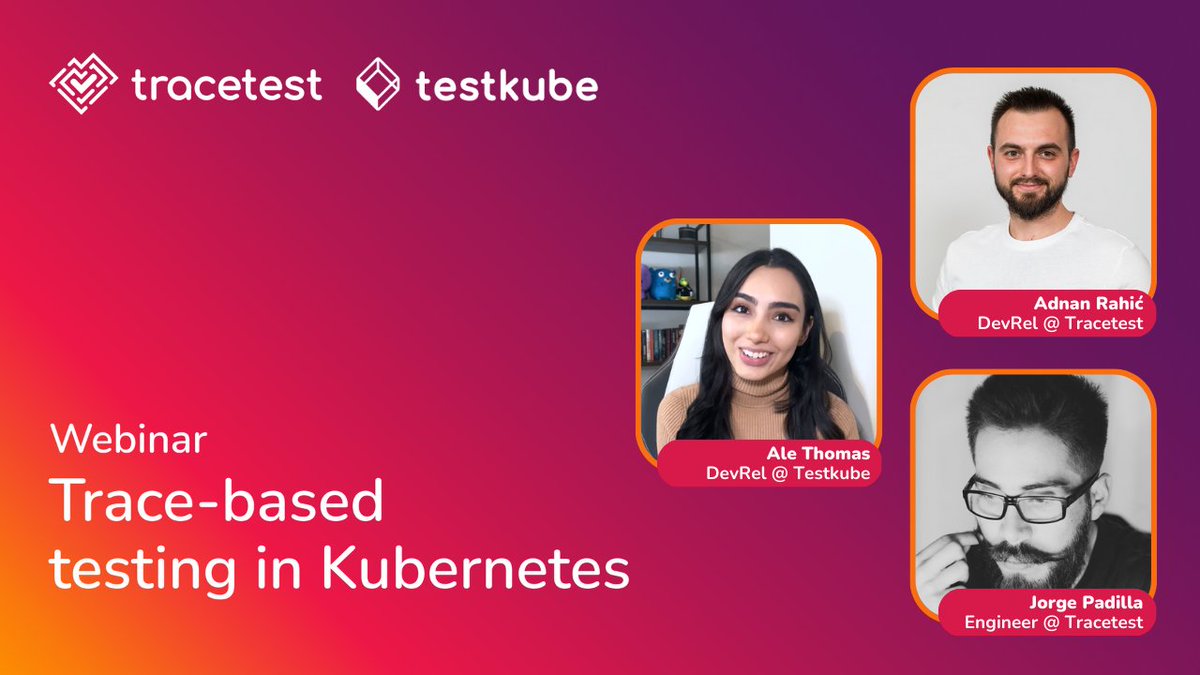 Ready to start running trace-based tests in Kubernetes? 

Join us and the @tracetest_io team in 30 min!
youtube.com/watch?v=nAp3zY…