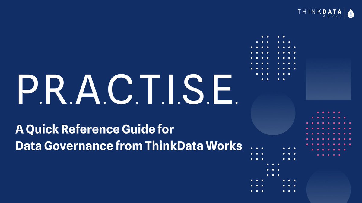 thinkdataworks's tweet image. Understand the essential steps required for managing data governance using our P.R.A.C.T.I.S.E. Quick Reference guide. Below is a sneak peek to get you started!
Download the full Data Governance Essentials bundle for more data governance resources: bit.ly/3ZatYCR