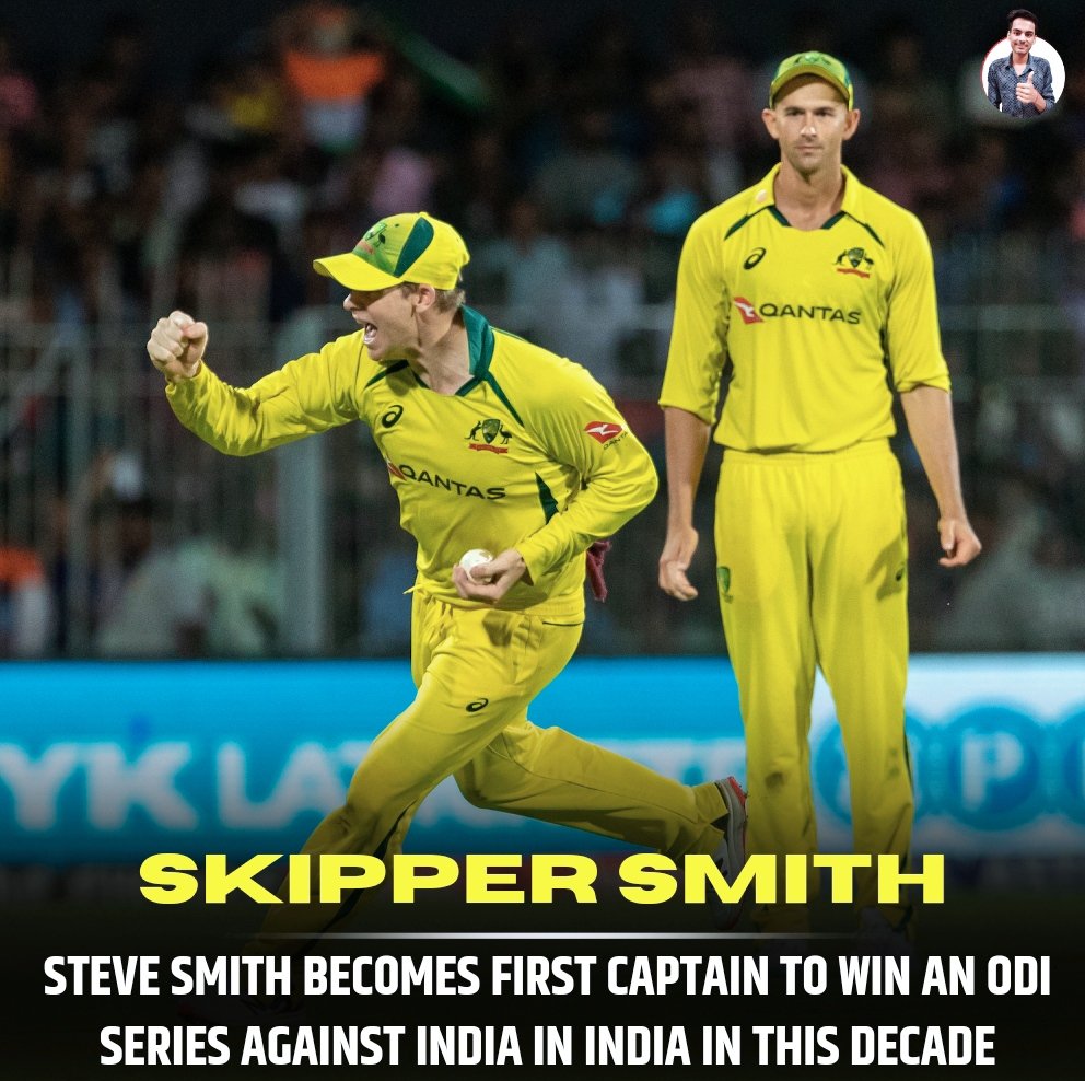 RealCricPoint's tweet image. Steve Smith - true leader - Champion. 🔥
#INDvAUS #INDvsAUS3rdOdi