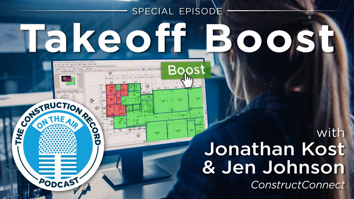 JOCWarrenFrey (@jocfrey) on Twitter photo On a special episode of <a href="/TCR_Cast/">The Construction Record Podcast :tm:</a>, <a href="/DCNVINCEV/">Vince Versace</a> talks to <a href="/ConstructConnx/">ConstructConnect</a> 's Jonathan Kost and Jen Johnson about Takeoff Boost, new software that automates elements of the takeoff process and was unveiled at <a href="/conexpoconagg/">CONEXPO-CON/AGG</a> .
bit.ly/3Z8cXJy On a special episode of <a href="/TCR_Cast/">The Construction Record Podcast :tm:</a>, <a href="/DCNVINCEV/">Vince Versace</a> talks to <a href="/ConstructConnx/">ConstructConnect</a> 's Jonathan Kost and Jen Johnson about Takeoff Boost, new software that automates elements of the takeoff process and was unveiled at <a href="/conexpoconagg/">CONEXPO-CON/AGG</a> .
bit.ly/3Z8cXJy