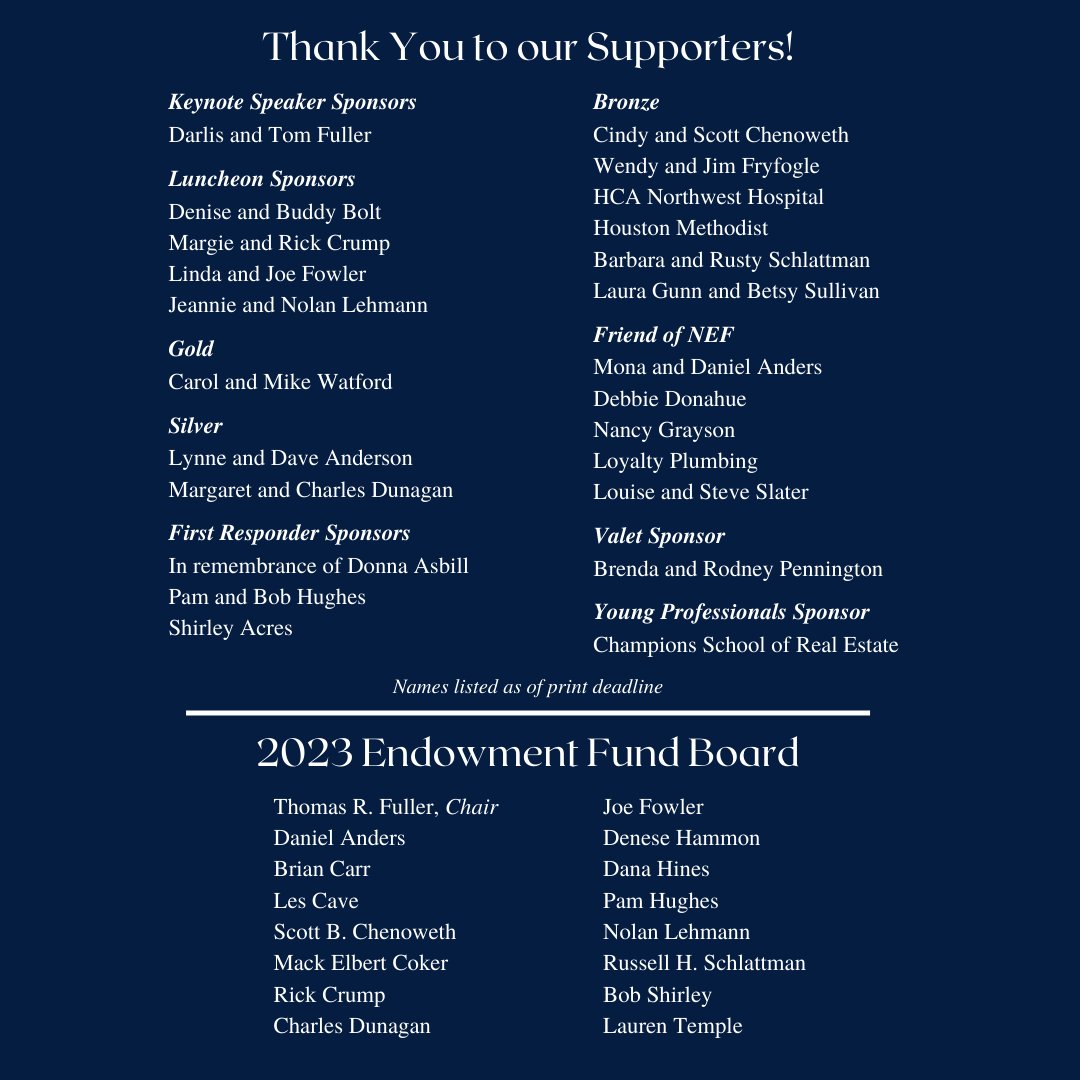 Don't miss out! Less than a week until NAM's Endowment Luncheon with guest speaker Mattress Mack!
Tickets can be purchased through our website at namonline.org/nef_luncheon_a…
Individual Tickets are $75 and Tables for 10 start at $750. #mattressmack #luncheon #namhelps