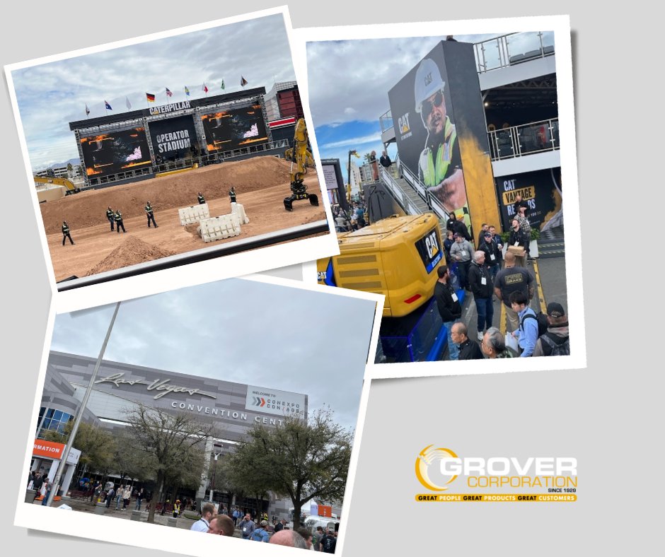 GroverCorpWI's tweet photo. Last week a few of our team members traveled to Las Vegas for @conexpoconagg . They were able to attend the Global Operator Challenge, walk the trade show floor(s) and meet see our products in action!

#pistonrings #largepistonrings #agricultureequipment #sealingrings https://t.co/nRTZZPHiMZ