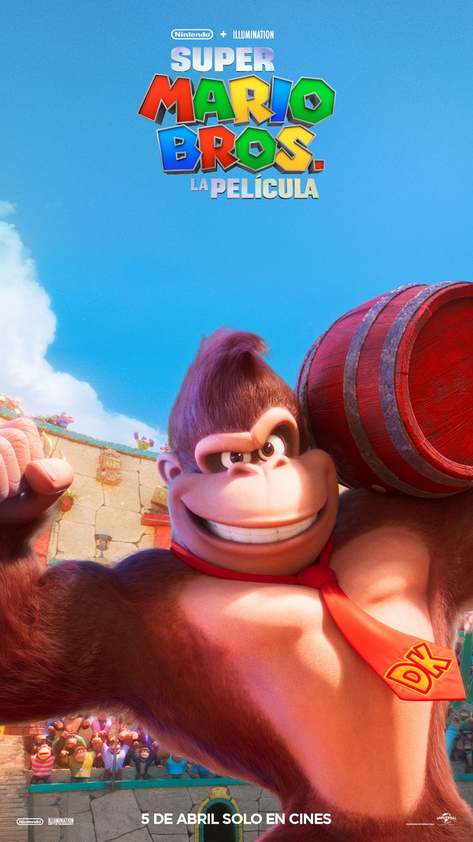 UniversalMX's tweet photo. @ErasmoGuinto Al igual que Donkey Kong tienes una personalidad salvaje y despreocupada, usa este wallpaper y prepárate para #SuperMarioBrosLaPelícula, 5 de abril en cines. Usa #parar para no recibir mas notificaciones. https://t.co/YefNRMqj7L