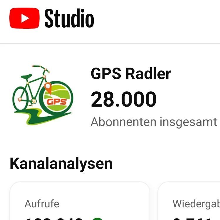 Yeah! Nächster Meilenstein auf YouTube erreicht #gpsradler instagr.am/p/CqGRHWhsk65/