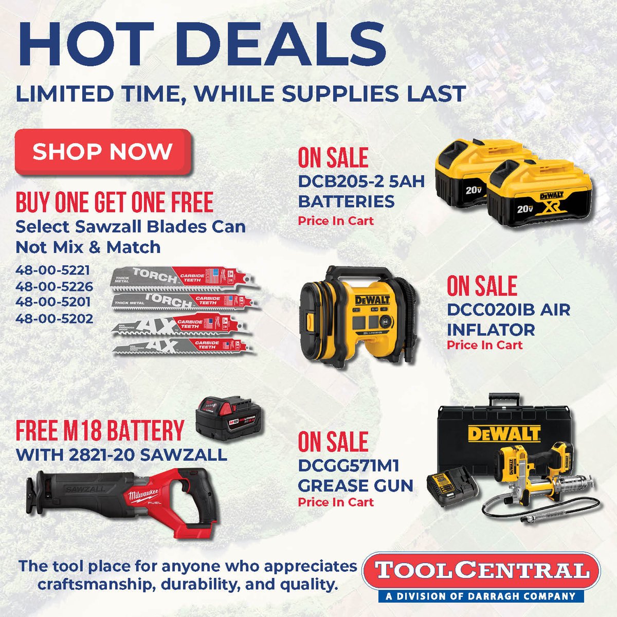 toolcentral's tweet photo. Shop our hot deals at https://t.co/SCXIByBZPd. The tool place for anyone who appreciates craftsmanship, durability, and quality.

#ToolCentral #ToolDeals #MilwaukeeTool #Dewalt #PowerTools #Sawzall #GreaseGun #Agriculture https://t.co/TA5IC5dosD