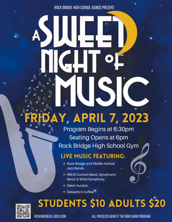 p_sulliva's tweet photo. A Sweet Night of Music is on April 7th from 6:30-10:00 pm. There will be desserts, drinks, and dancing!  Purchase tickets: https://t.co/2MwdawcYph Ticket Questions: cacarter@cpsk12.org, or at 573-214-3156. @RBHSbruinband @cpsfinearts https://t.co/5em0wT9yn5