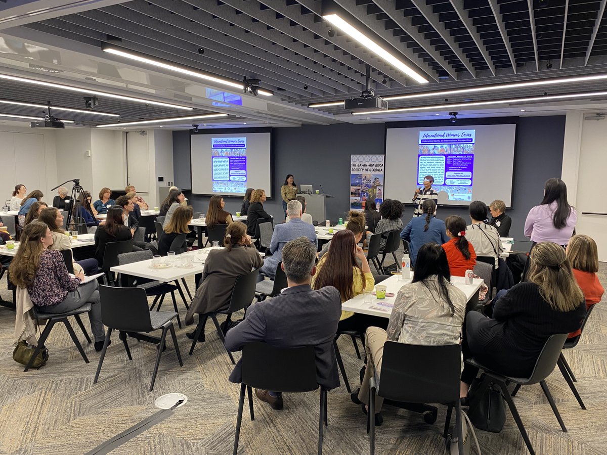 Thank you, to  the The Japan-America Society of Georgia for hosting a wonderful evening of dialogue on equity and other social and economic achievements of women ! We also want to thank our very own board member Hélène Courault Touré for participating and sharing !