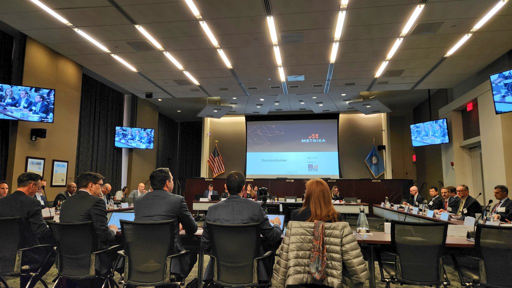 We're at the @CFTC in Washington DC this afternoon where @andriko, as a member of the Technology Advisory Committee (TAC) sponsored by Commissioner @CFTCcgr, will be presenting on #Decentralization: Indicators and Issues. Watch the m.youtube.com/watch?v=RZRF5y…