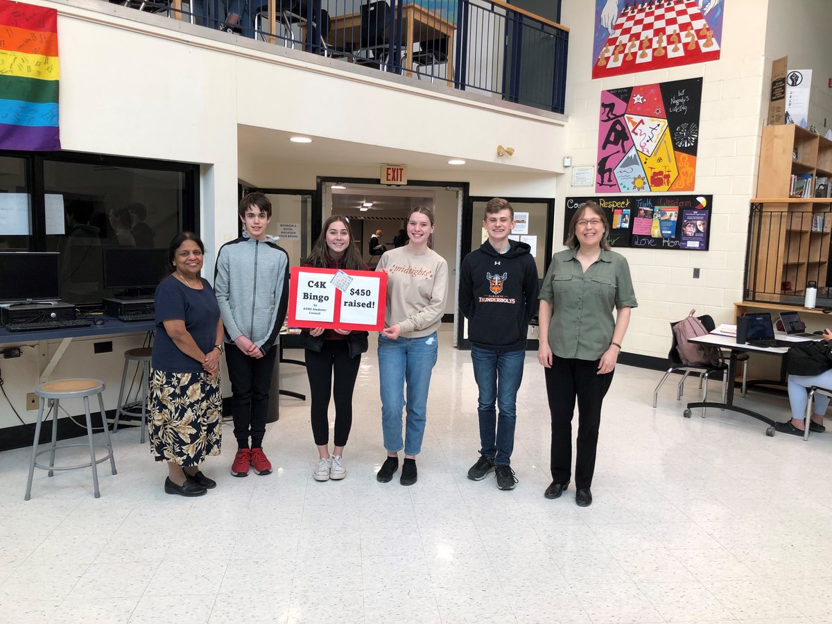 C4KFoundation's tweet photo. Thank you @AlmonteDHS for your generous donation of $450 to C4K! This is the second year that the school's Student Council has organized a bingo fundraiser. 👏 https://t.co/uhDy6FLzDM