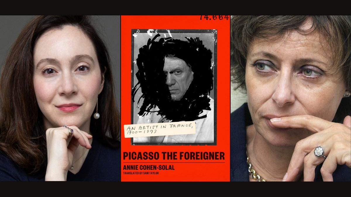 Next Wed, 3/29 at 6:30p! Acclaimed biographer @anniecohensolal discusses her new book, Picasso the Foreigner, with Blair Asbury Brooks, @GCArtHistory - reserve now to join in person or online: gc.cuny.edu/events/picasso…