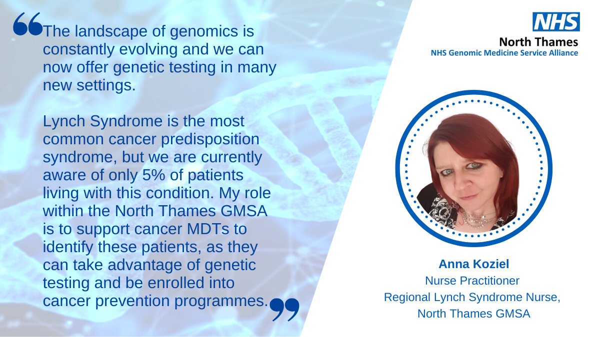 And based at @StMarksGenomics covering the @NorthThamesGLH region, is our #LetsGoDotty hero @AnnaKoziel5 who is also doing incredible work to raise awareness, increased identification, and improving services of people living with #LynchSyndrome 🫶🙌👏👏👏👏 @kevinjmonahan