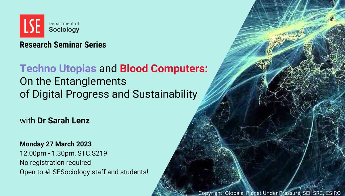 🗓️ Join us on Monday 27 March 12.00pm – 1.30pm with @sa_lenz for the next session in our Sociology Research Seminar Series. Open to #LSESociology staff and students, more info here: bit.ly/3Bu8053 #LSESociology