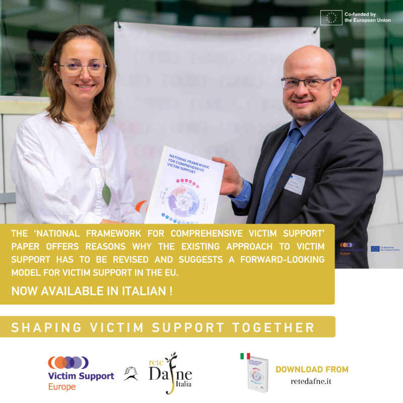 VictimSupportEU's tweet photo. ✅ The #NationalVictimSupportFramework suggests a forward-looking model for #VictimSupport in the EU.
Check our 🇮🇹 edition of #VictimSupportEU policy paper.
📖Read @BrusselsTimes interview:
https://t.co/2gxZ7CgxAj
@DafneRete #EUVictimsRights #ShapingVictimSupportTogether #VRD