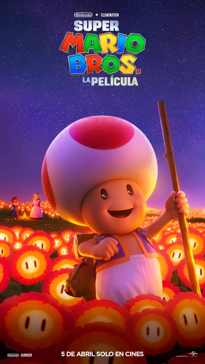 UniversalMX's tweet photo. @TrejoHct1 Aunque eres tierno, no dudarías con tal de defender a quienes quieres. Eres como Toad, lleva este wallpaper en tu smartphone sabiamente. #SuperMarioBrosLaPelícula, 5 de abril en cines. Usa #parar para no recibir mas notificaciones. https://t.co/28DeCrtZfl