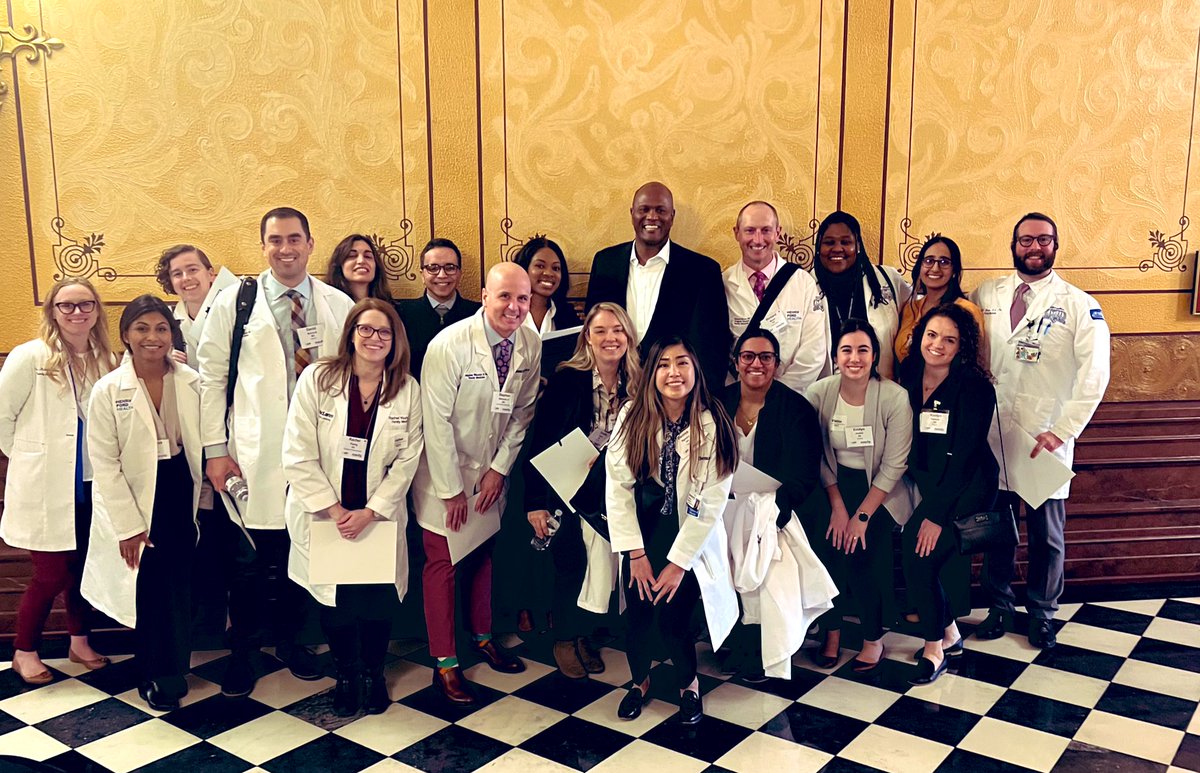 BeaumontFMGP's tweet photo. Thank you @SpeakerJoeTate for meeting with our faculty and residents during #MiFamMedWeek to discuss reducing gun violence, improving Medicaid reimbursement to increase access to care, and preserving physician-led team care. @MIFamilyDocs @MAOFP1 @BeaumontHealth #AdvocacyMatters https://t.co/ly0dIoLJ81