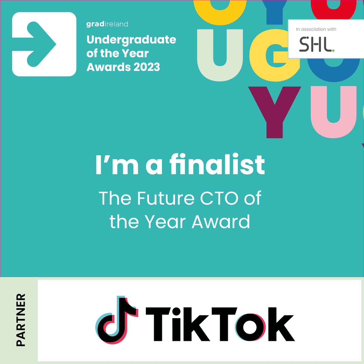 oi2in's tweet photo. Today, I am delighted to say that I  have been selected as an Undergraduate of the year Future CTO finalist. Massive thanks to gradeireland and TikTok for facilitating the award.

Massive thanks to @Hunt_Office @UL  @ECE_Dept_UL @desmondcollege @Lisnacullia 

 #UGOTYAwards23 https://t.co/aD6ngfmBSJ