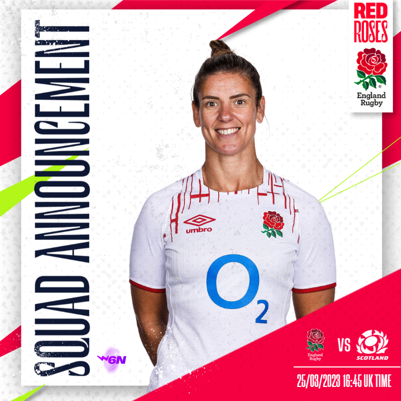 EnglandRugby's tweet photo. Simon Middleton has named his matchday 23 for our @Womens6Nations opener against Scotland at Kingston Park 🌹

@O2 | #WearTheRose | #ENGvSCO