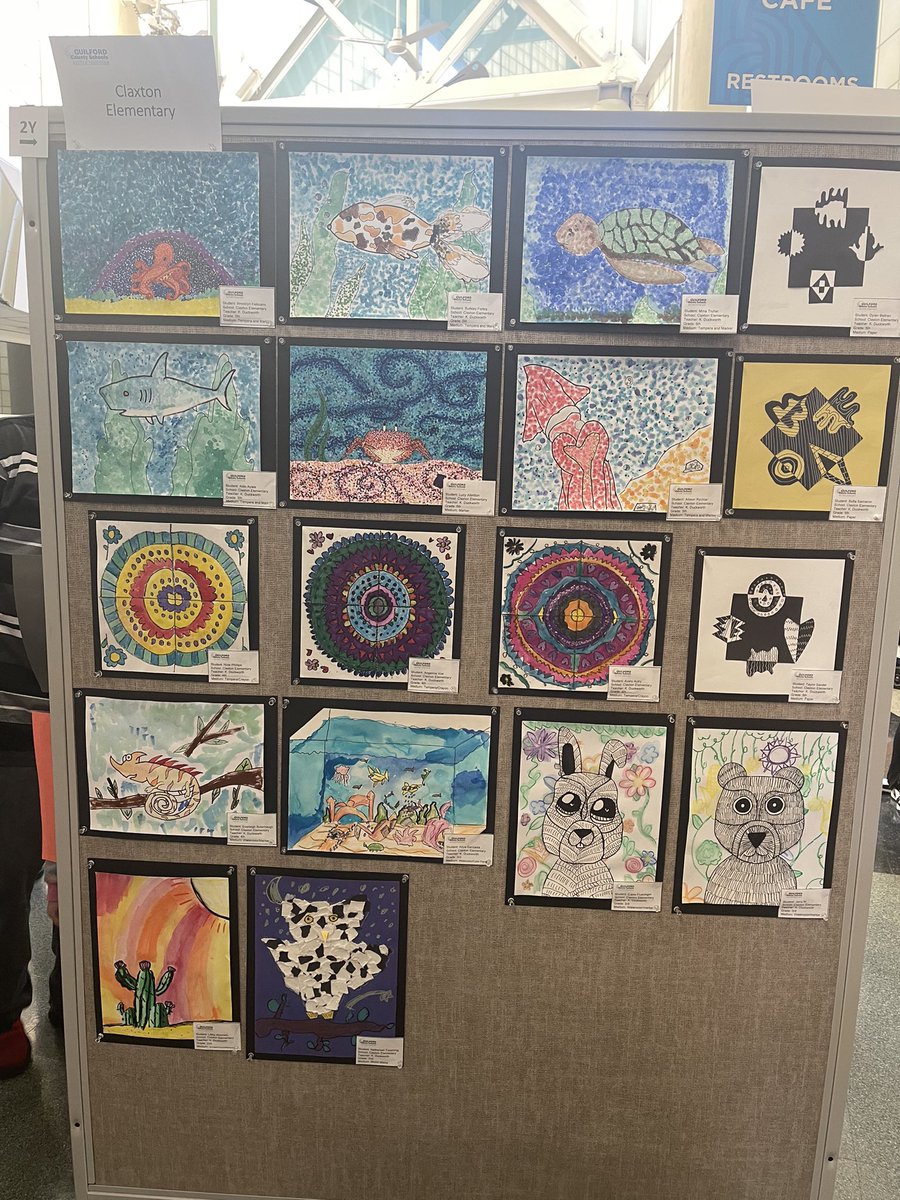 Congratulations to 18 of our Stars who have their artwork on display at the Greensboro Cultural Center in celebration of Youth Art Month!  Great job, Stars!