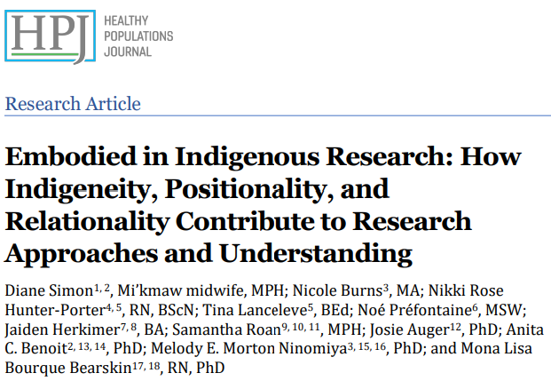 DalHPJ's tweet photo. Diane Simon, trainees and mentors on the IndWisdom project: “This project has shown us that we can create space to include our Indigeneity in academic processes, and we can redefine how we interpret and relate to research.” #IndigenousHealthMatters #DalHPJ https://t.co/7aAyEioIeg https://t.co/0u1ejVmJQo