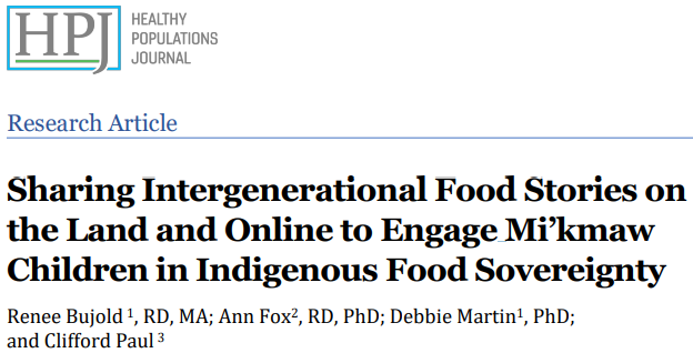 DalHPJ's tweet photo. @renee_bujold, Ann Fox, @AcademicInuk, & Clifford Paul answer: How can online technology and land-based learning come together to engage Mi’kmaw children in Indigenous food sovereignty? #IndigenousHealthMatters #DalHPJ https://t.co/WfjtT7t4gz https://t.co/8Q04STm3i9
