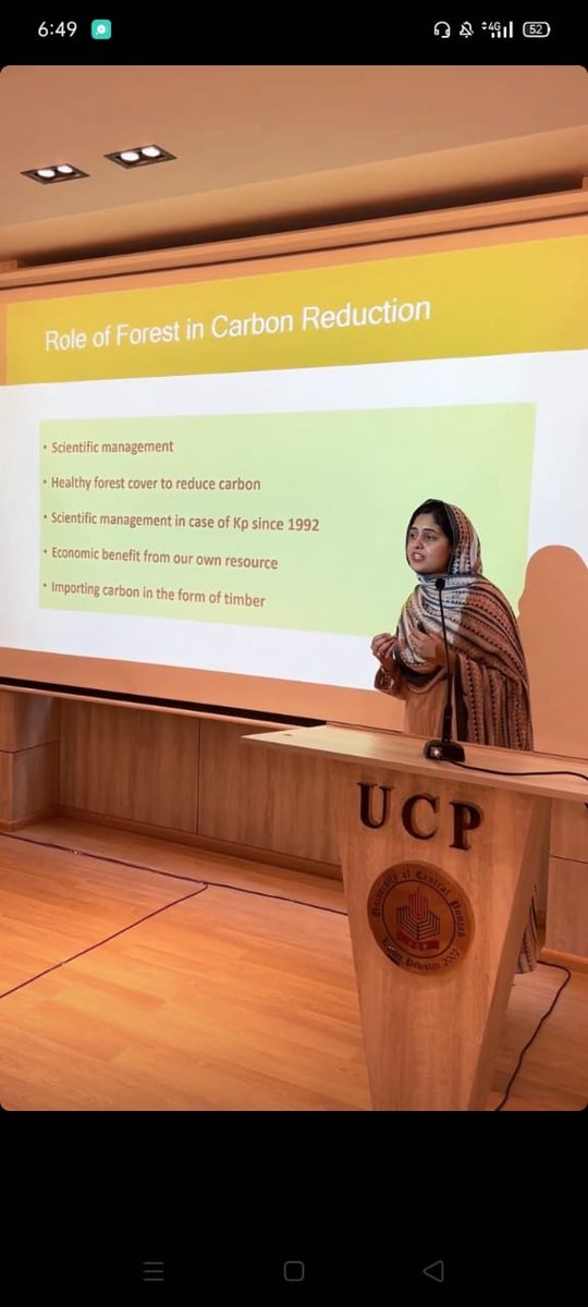 IRDeptNDU's tweet photo. 1/3 Our alumnus Mahrukh Khan participated in Int'l Conference on Climate Change: Challenges and Responses, organised by University of Central Punjab (@UCPofficial), Lahore. She presented her paper titled "A Critical Analysis of National Forest Policy: Success and Challenges." https://t.co/3BQ9AZx9Cx