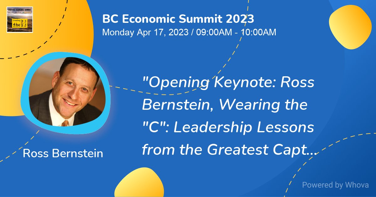 In this #BCEDA23 Opening Keynote session on April 18th at 9:00am PST, <a href="/RossBernstein/">Ross Bernstein</a> will focus on dozens of amazing leaders from the world of sports, and explain how they were able to create “buy-in” through some very unorthodox methods.  bceda.ca/summit
