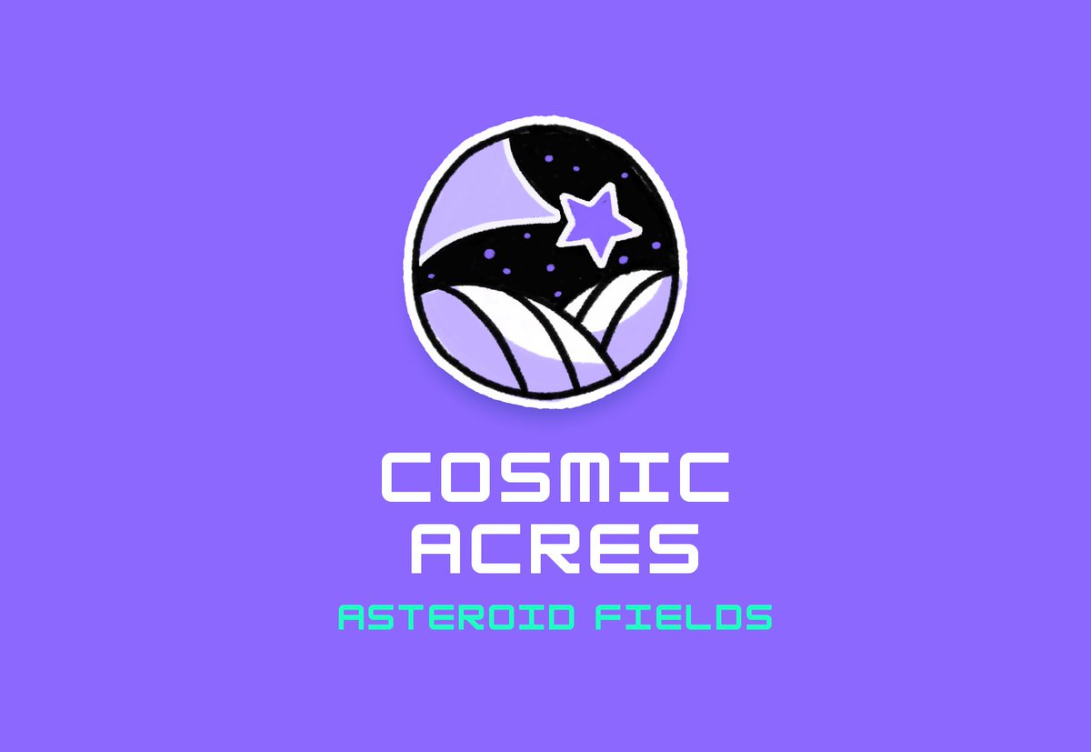 Introducing the branding for Cosmic Acres in Asteroid Fields. Ah, the sweet smell of suburban bliss.