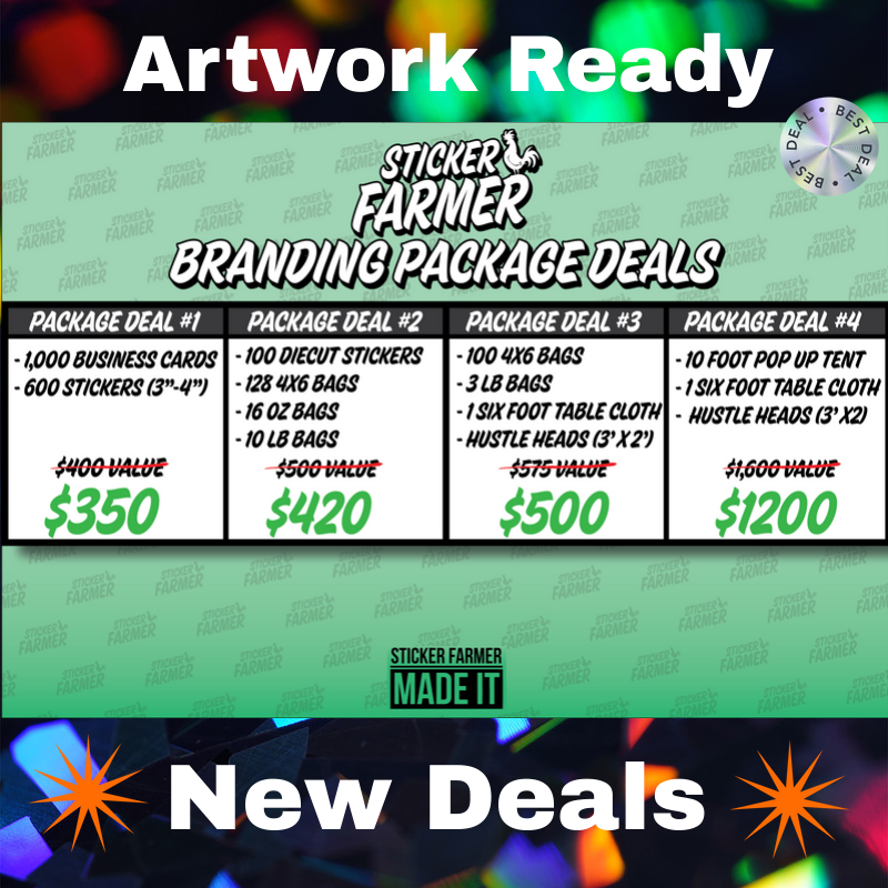 stickerfarmer61's tweet photo. If you have your artwork, logo or designs ready these packages can help you save money and jump start your brand.
https://t.co/s6yOYVMtx6
#deals #stickerfarmer https://t.co/M1KPUpcozP