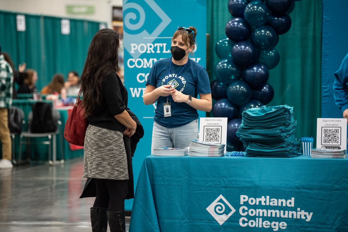 Portland Workforce Alliance (@pworkforcea) on Twitter photo Shoutout to our Diamond sponsor <a href="/PortlandCC/">Portland Community College</a>!
At the Expo Breakfast, PCC President Dr. Adrien Bennings shared inspiring words to attendees. On the Expo floor, PCC was there with their teal banners, swag, and even a balloon arch. Thank you PCC for your support at the Expo! 🥳🙌 Shoutout to our Diamond sponsor <a href="/PortlandCC/">Portland Community College</a>!
At the Expo Breakfast, PCC President Dr. Adrien Bennings shared inspiring words to attendees. On the Expo floor, PCC was there with their teal banners, swag, and even a balloon arch. Thank you PCC for your support at the Expo! 🥳🙌