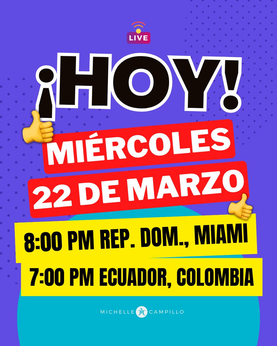 Mi_Campillo's tweet photo. 🚨 EN VIVO HOY 22 DE MARZO: Cómo ser el mejor reemplazo del peor gerente

📲 Conéctate por:
Youtube: https://t.co/8zOhOUGGZR
Instagram: https://t.co/2mBXIIRghy

🇩🇴🇺🇸 RD, Miami 8:00 pm
🇪🇨🇨🇴 Ecuador, Colombia 7:00 pm
🇲🇽🇬🇹 México, Guatemala 6:00 pm
🇦🇷🇨🇱 Argentina, Chile 9:00 pm https://t.co/EmlMM2ocyA