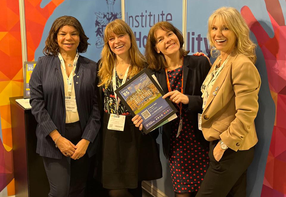 IoH_Online's tweet photo. What an amazing 3rd &amp; final day at the @HRC_Event 
It was amazing to talk to non-members &amp; members including @chefcyrustodiw1 FIH, @monica__or FIH, @Neel_Radia FIH, @JessHospitality AIH, Mike Deegan FIH &amp; more.
Thank you to everyone who popped by to say #imin.
#HospitalityFamily https://t.co/LZEZkSVOK0