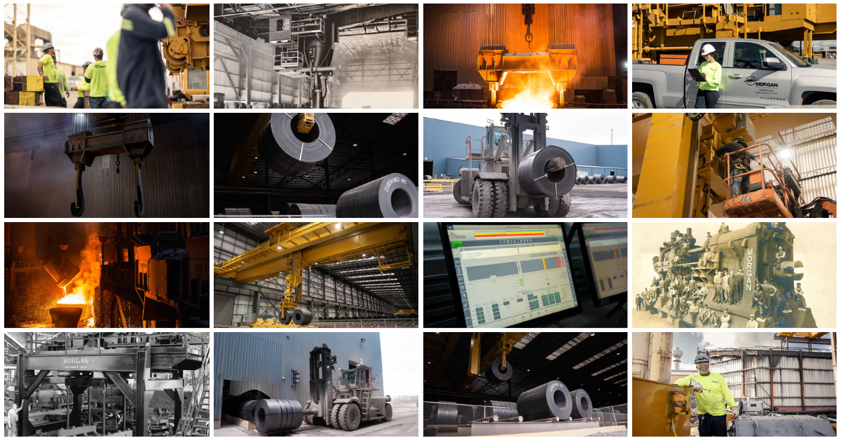 Morgan_Engineer's tweet photo. Morgan has so many moving parts it felt right to showcase them all at once. Technology, good people, and a little elbow grease make our excellent services possible.
#morganengineering #steel #steelindustry #crane https://t.co/VAKQTIkkcg