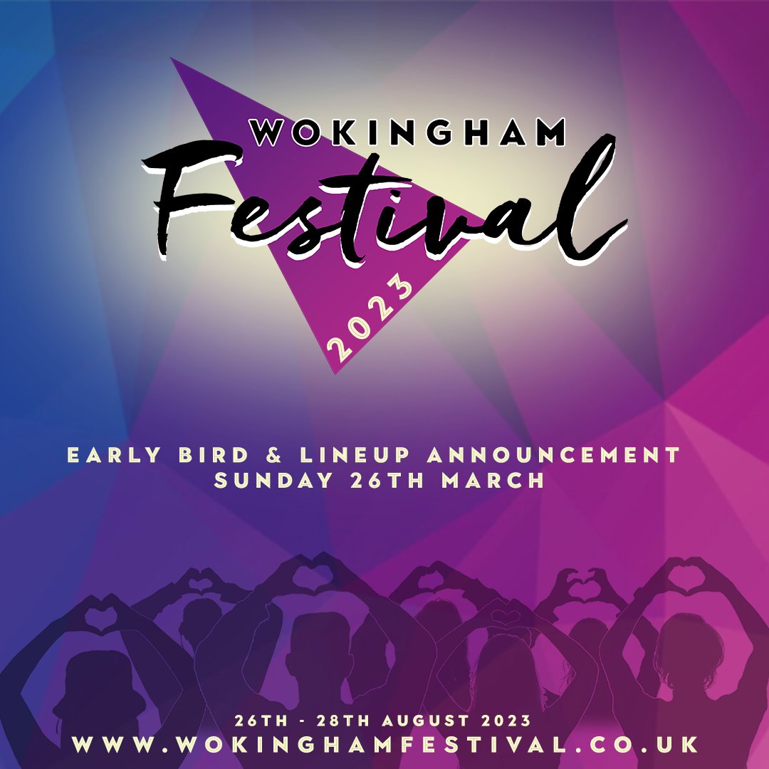 Early Bird tickets on sale from Sunday 26th!  Line up announcement too. 

August Bank Holiday 2023, Wokingham Festival is go!
#woky #festival #familyfun #livemusic #augustbankholiday