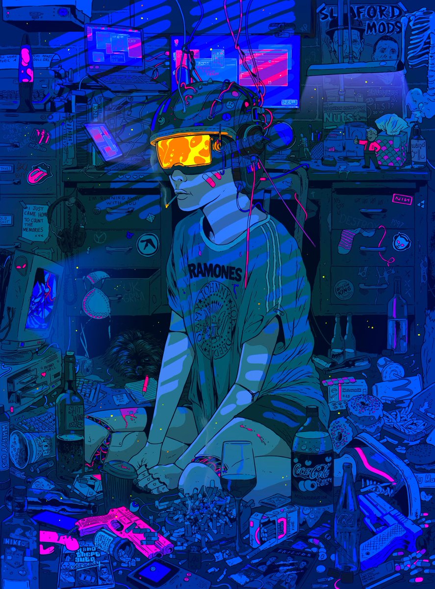 the auction is now live on <a href="/foundation/">Foundation 🌐</a> 

You Look Lonely, I Can Fix That by avril15.

1eth starting bid.

music, nostalgia, melancholia, vice, being connected but disengaged.

winner will be shipped the original ink illustration.

foundation.app/@avril15.eth/a…