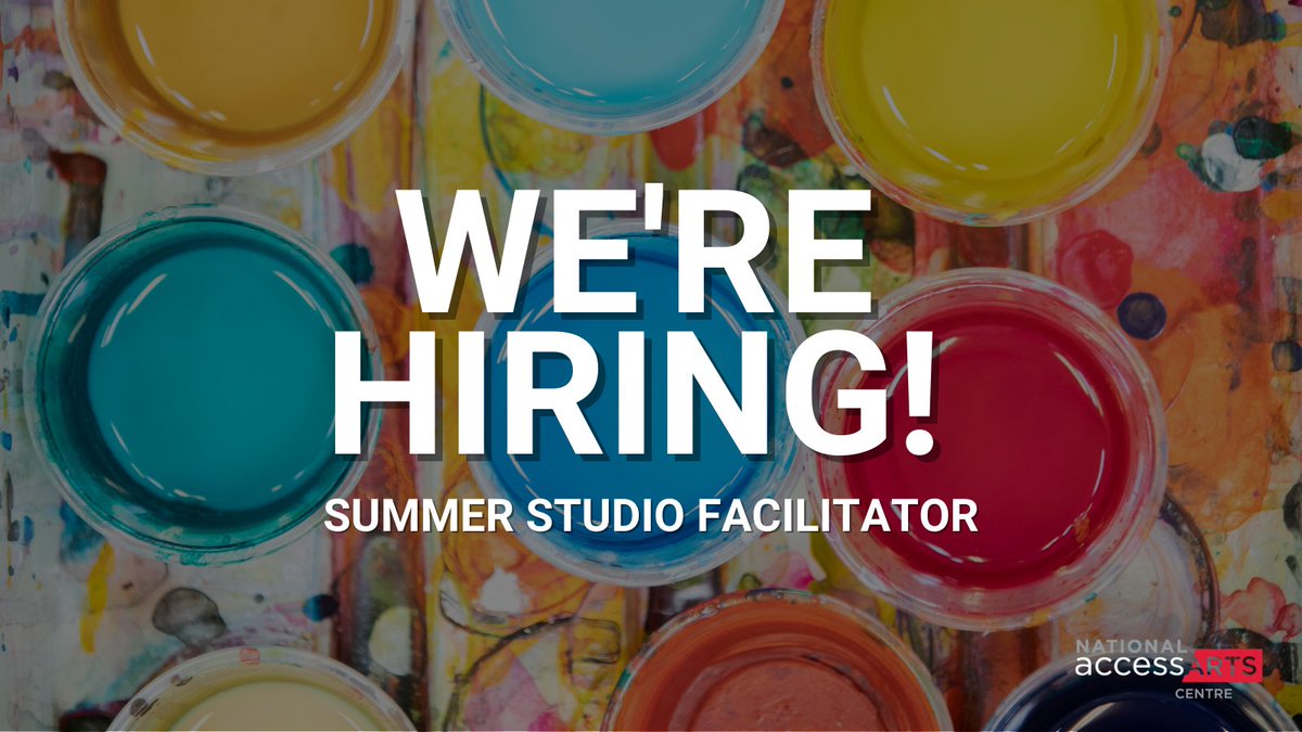 AccessArtsCA's tweet photo. The National accessArts Centre is currently hiring for Summer Studio Facilitators and a Director of Development!
For more information, visit career opportunities on our website https://t.co/PT3jKKSFSP
#YYC #YYCArts #YYCArtists #JobOpportunityYYC #AccessIsNeeded #AccessibleArts https://t.co/f9uRDjD5Yd
