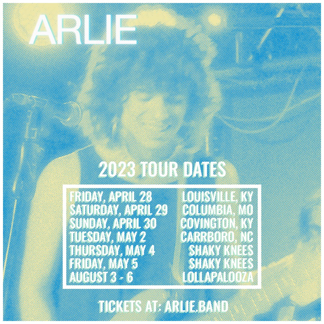 lined up a few dates next month heading into shaky knees. tickets go on sale this friday at arlie.band