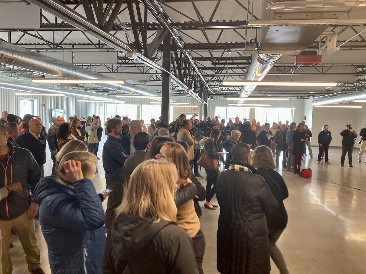 CityPortland's tweet photo. Celebrating the grand opening of our new Homeless Services Center with community members and project partners, at 654 Riverside Street. #PortlandMaine https://t.co/zHpna1oTog