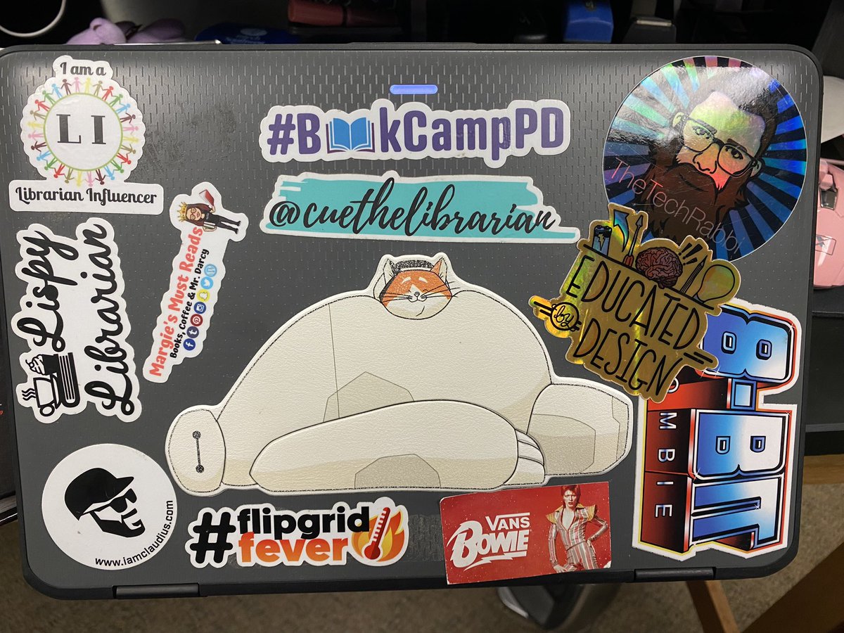 My tablet is being “refreshed,” (I’m getting a new one and my old one will be taken elsewhere) and I’m losing all my awesome stickers! I need replacements!

#punkrocklibrarian #bookcampPD #flipgridfever