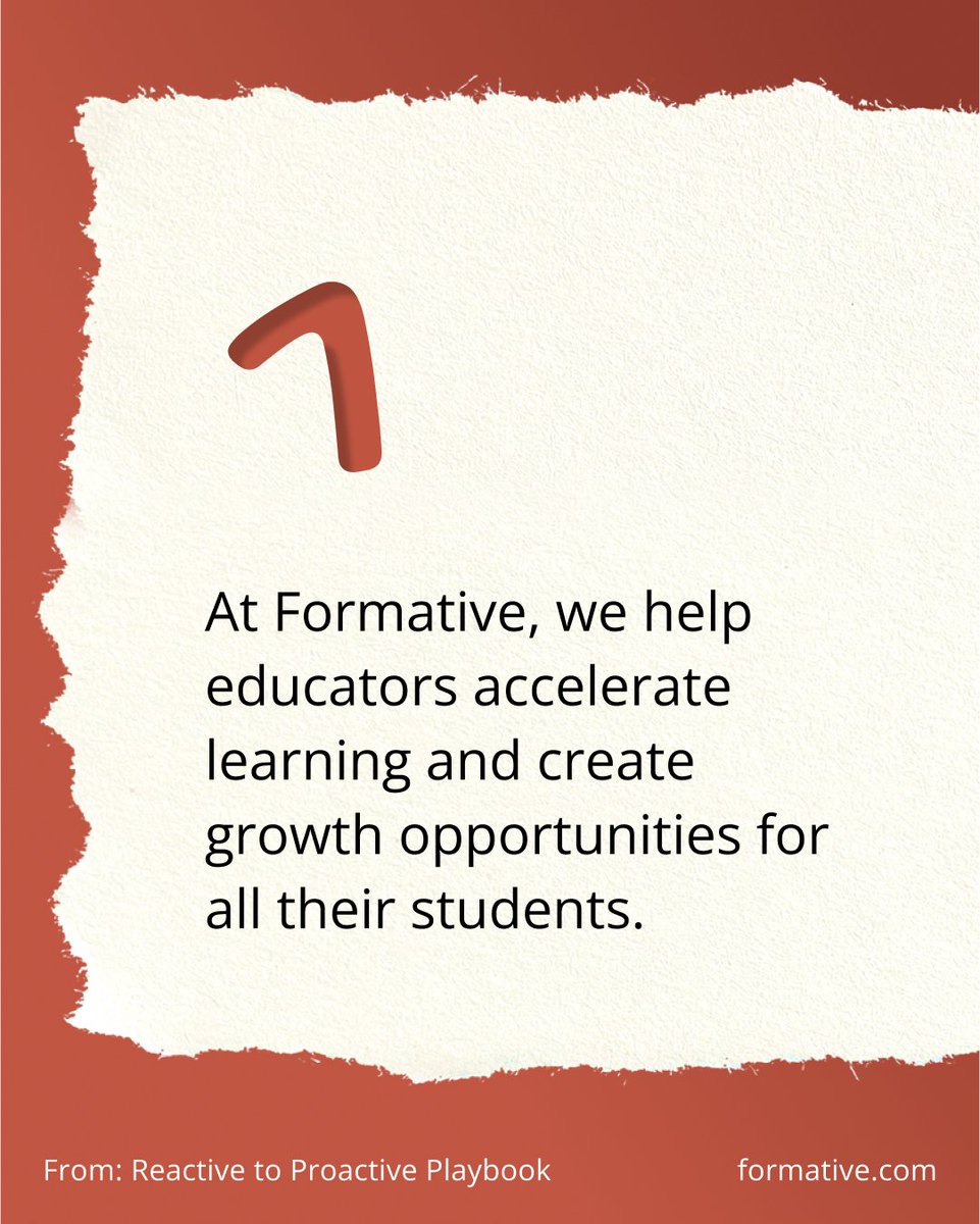 goformative's tweet photo. Here are just a few reasons why Formative is beneficial to you and your students from our Reactive to Proactive Playbook!
Read more here: https://t.co/zq7eO7ZUlo
#formative #playbook #reactivetoproactive #education #teacher #student #admin #classroom #edtech #learning https://t.co/LR21h8GnGw