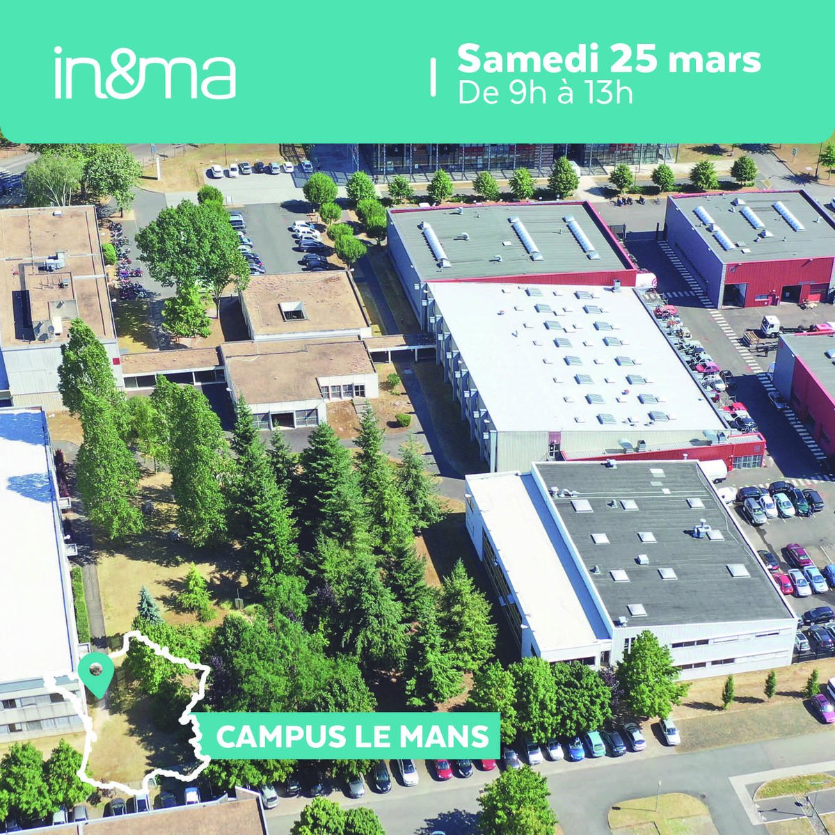 #PortesOuvertes 📆 : 25 MARS 2023
Les campus Albi, Châlons et Le Mans ouvrent leurs portes, le samedi 25 mars pour répondre à toutes tes questions et te faire découvrir ta future école !

#inemasup #alternance #management #industrie #JPO