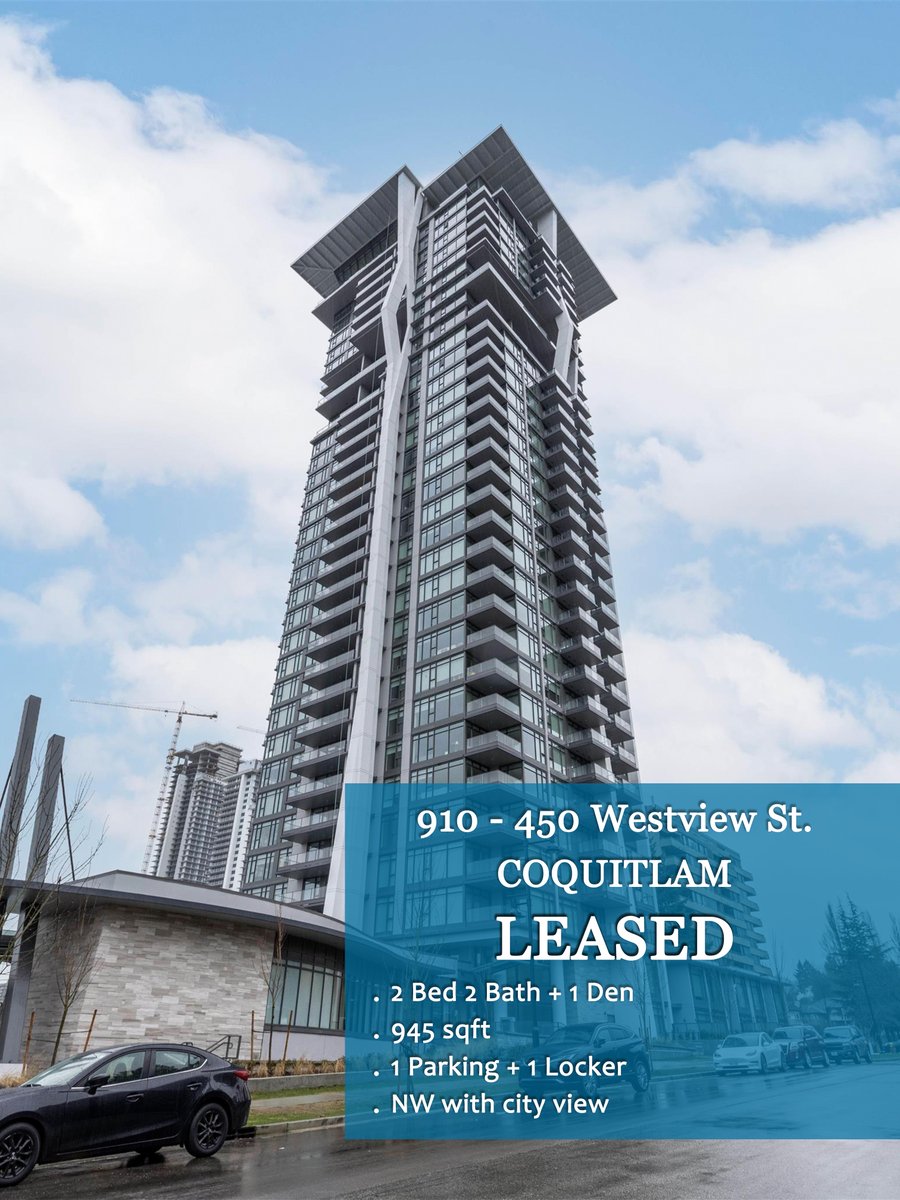 🔑 🔑[LEASED] Hensley - Lougheed Location
📍910 - 450 Westview St., Coquitlam
#Lougheed #westview #rentcoquitlam #coquitlamwest #RentBC #leased #condoforrent #apartment #apartmentforrent #condo #coquitlamrent #coquitlamwestrentals #rentalservice #rentalapartment #rentalcompany