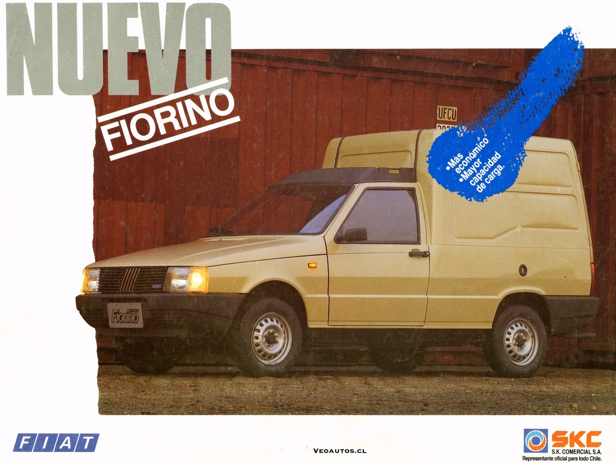 VeoAutos's tweet photo. #Veoautosdeldía FIAT Fiorino Chile 1989 Motor gasolina 1.3L 58 cv, manual 5v carrocerías furgón (cerrado y vidriado) y Pickup.
Link para ampliar ➤https://t.co/gbu4WiD3Zr
#fiatfiorino #fiorinopickup #fiatchile @fiat_fan_club @addict_car @thecarfactoids @RiveraNotario https://t.co/XSgK0rP3Tp