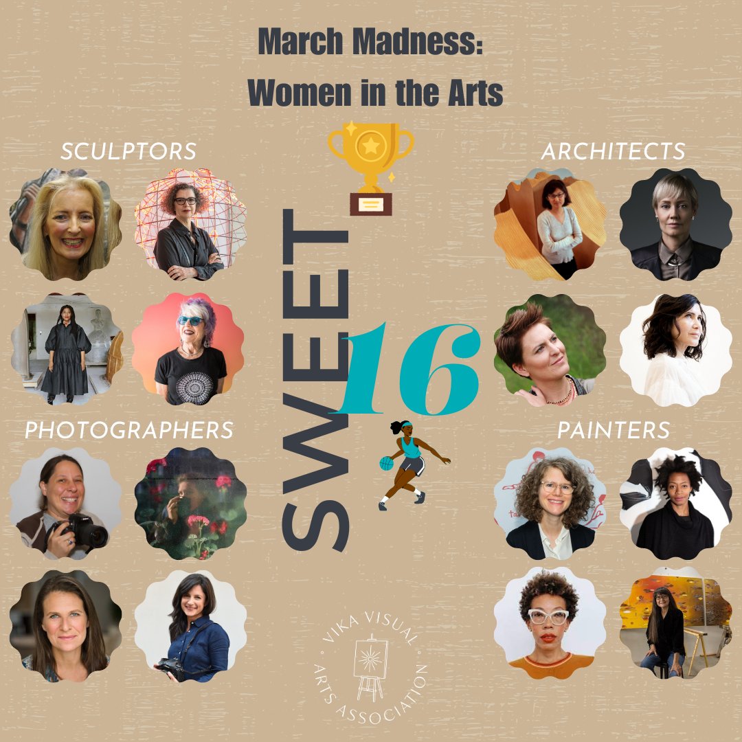 #MarchMadness   : Women in the Arts Edition continues! We're entering #Sweet16 this Friday so here is the lineup! Tell us who you're rooting for. #judychicago #emmiwhitehorse #mayalin #danaschutz #amysherald #monahatoum #zoestrauss @MarchMadnessWBB @WFinalFour  #marchmadnesswbb