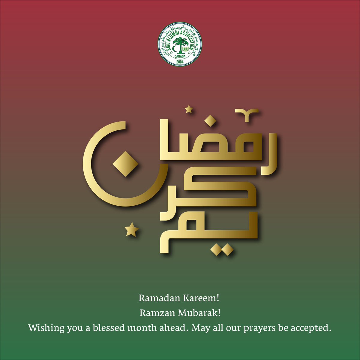 AmuaaC's tweet photo. Ramadan Kareem! Ramzan Mubarak! Wishing everyone a blessed month ahead. https://t.co/l3FAxBwUQn