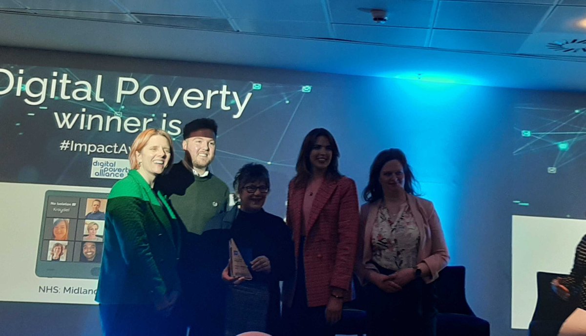 DigiLeaders's tweet photo. "and the WINNER for the Digital Poverty category is 
🥁🥁🥁

NHS: Midlands Partnership
@mpftnhs @MpftDigital

Congratulations!!! 🏆🍾
#ImpactAwards #DigiLeaders https://t.co/m3gYr3SP7A