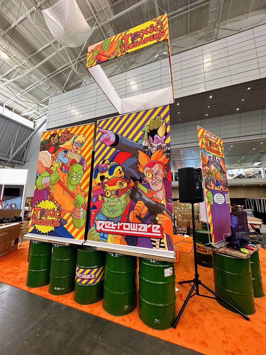 Retroware's tweet photo. Toxic Crusaders SLOWLY COMING TOGETHER at #PAXEast https://t.co/BUqmO8samE