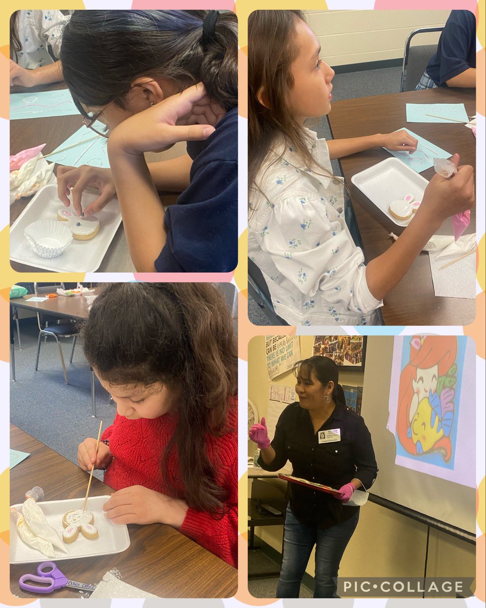 Laura_Aguilar31's tweet photo. We had an amazing speaker for @NISDDriggers YLO. Thank you to Pilar Gonzalez for coming to not only teach our ladies how she started her business, Pilar’s Cookie Mania, but even gave them the opportunity to decorate each of their own cookies like professionals! @sanchezma02 https://t.co/5S9ys4vbX7