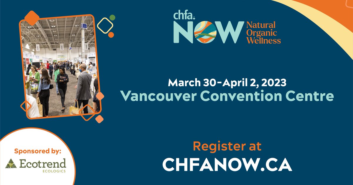 CHFA NOW, Canada’s largest natural, organic and wellness trade show is back in Vancouver from Mar. 30–Apr. 2, 2023. 

Get your all-access pass to join us &amp; discover the latest trends. Retailers attend for free! Register now: chfanow.ca/vancouver

<a href="/cahealthfood/">Canadian Health Food Association (CHFA)</a> #CHFAnow