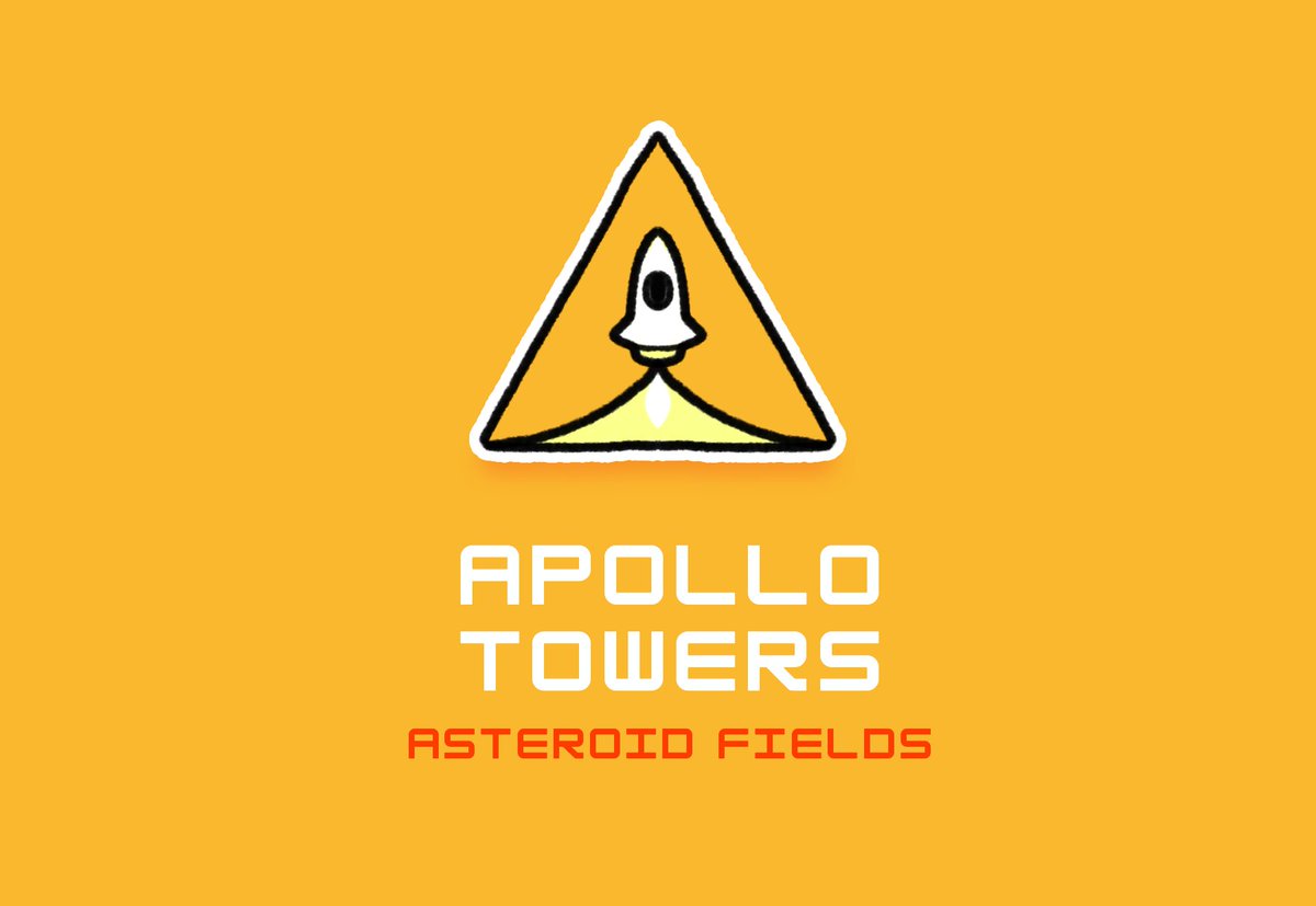 Proud to unveil the branding of Apollo Towers in <a href="/asteroid_fields/">Asteroid Fields</a> ! Soaring high above the mundane world below.