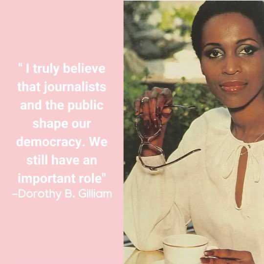 Good afternoon redbirds! Take a look at today’s Women in Media Feature on Dorothy Butler  Gilliam. For more information check out our IG: _theonyxconnectisu 
#WomensHistoryMonth #journalist #womeninmedia